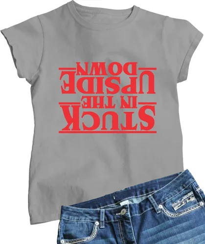 Go All Out Camiseta para mujer Stuck in The Upside Down