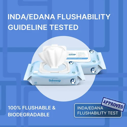 Miniatura 4 de BEBESUP - Toallitas desechables #1 de Corea- Toallitas orgánicas extra gruesas 100% a base de plantas, hipoalergénicas, biodegradables, 99% a base