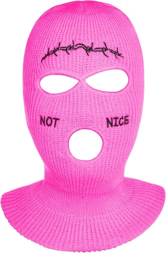 choyaxo 3 Hole Ski Mask Full Face Cover Knitted Balaclava for Men Women Winter Outdoor Sports