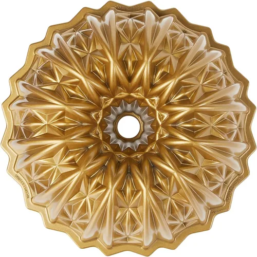 Nordic Ware Cut Crystal Bundt, 10 tazas, dorado
