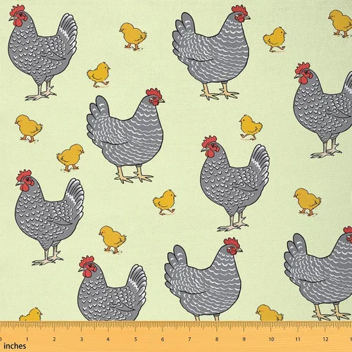 Miniatura 10 de The Yard - Tela de estilo rústico para gallina, tela de poliéster de franela suave de pollo, animales de granja, tela no elástica, suministros