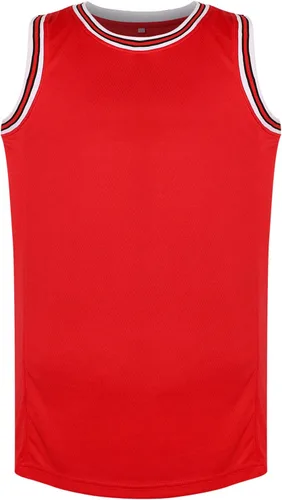Miniatura 2 de Camiseta de baloncesto en blanco para hombre, de malla deportiva, para práctica deportiva, camiseta de hip hop de los años 90