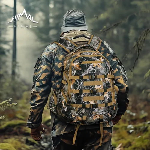 Miniatura 7 de Mochila de caza impermeable GoHimal 600D para hombres, paquete de caza camuflado con soporte para arco, 30 l., 30 L, Compacto