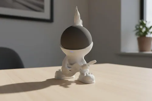 Miniatura 5 de Splin Soporte de mesa compatible con Amazon Alexa Smart Speaker Echo Dot (4ª y 5ª generación) y Apple HomePod Mini, Star Boy Blanco