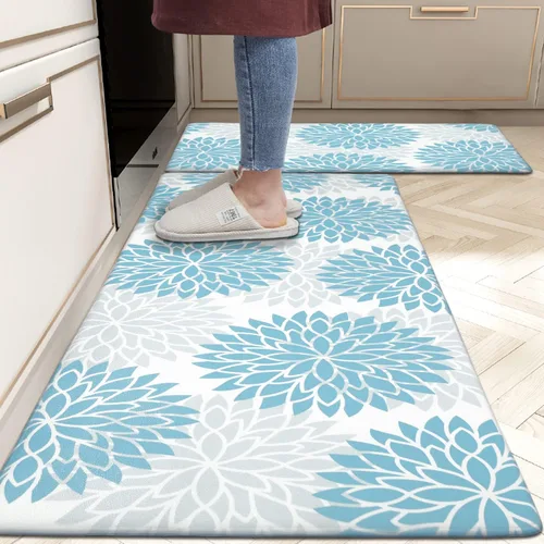 Miniatura 13 de HEBE Tapete de cocina acolchado, antifatiga, de 20 x 71 pulgadas, antideslizante, impermeable, ergonómico, cómodo para oficina, fregadero