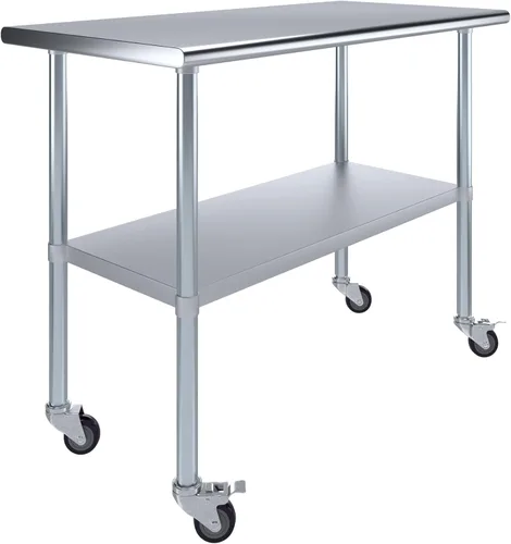 Miniatura 46 de Mesa de trabajo de acero inoxidable, mesa de metal