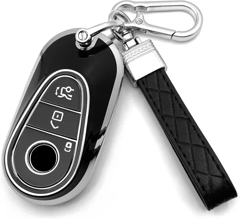 Miniatura 27 de Adecuado para llaves Mercedes Benz. Funda de llave de TPU suave avanzada es compatible con CLS CLK AMG CLK GLC GLE GLS ML SL SLK A C E R S G Llave