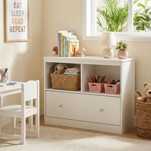 Miniatura 2 de Ikebana Organizadores y almacenamiento de juguetes para niños, estantería para niños pequeños con cajón, estantería para niños para salas