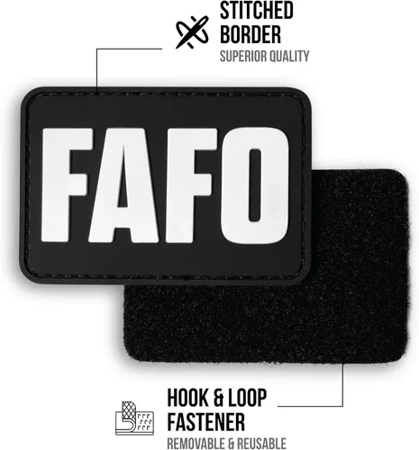 Miniatura 5 de FAFO Parche de PVC – Fuck Around and Find Out Parches divertidos para arnés de perro, chaleco Parches militares para mochilas, casco, gancho