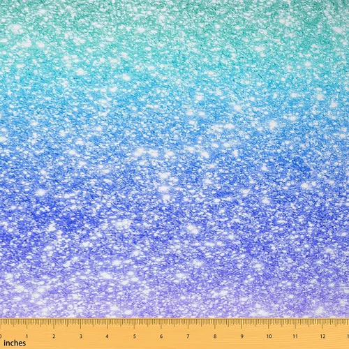 Feelyou The Yard, tela de tapicería a rayas degradadas de color morado y azul para sillas, tela decorativa impermeable para exteriores, 1 yarda,