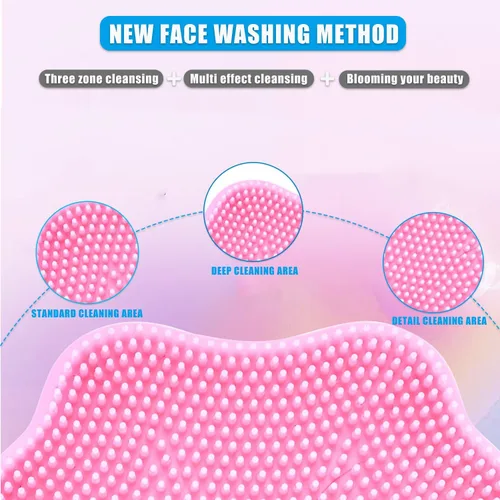 Miniatura 3 de Mini cepillo de limpieza facial de silicona, exfoliante facial manual, almohadilla de cepillo de limpieza, limpiador facial suave para exfoliar