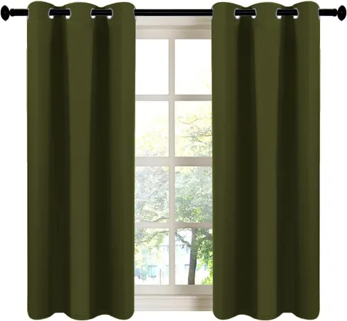 Miniatura 125 de LA PALMA Cortinas opacas con aislamiento térmico y ojales, para sala de estar, dormitorio, paquete de 2 paneles
