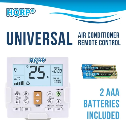 Miniatura 2 de HQRP Mando a distancia universal para aire acondicionado: Ventana AC, Split AC, Mini Split AC etc. Compatible con Gree Midea Fujitsu Mitsubishi Lg