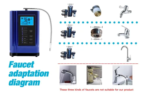 Miniatura 5 de Ionizador de agua, purificador de agua PH 3,5 – 10,5 alcalinas de ácido maquinaria de agua, hasta -500 mV ORP, 6000 litros por filtro, 7 ajustes