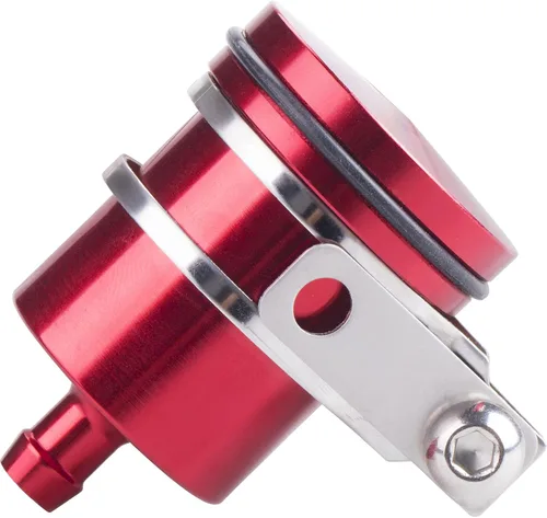 Miniatura 8 de Depósito de aceite universal de aluminio para motocicleta, depósito de líquido de freno, apto para Yamaha, Kawasaki, Honda, Suzuki, BMW y más (negro)