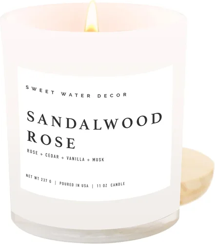Miniatura 15 de Sweet Water Decor - Vela de soja Hello Fall, aroma manzanas con canela, clavo de olor y nuez moscada de otoño, mecha de 100% algodón, frasco blanco
