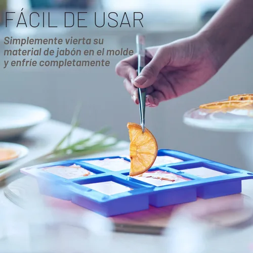 Miniatura 4 de LERYKIN Paquete de 3 moldes de silicona para jabón, molde de silicona rectangular de 6 cavidades, ideal para moldes de jabón caseros, moldes