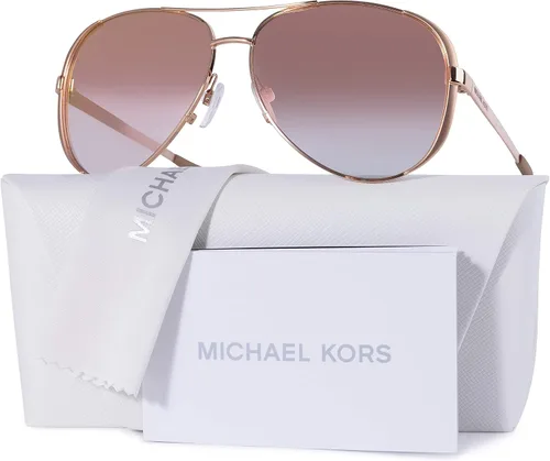 Michael Kors MK5004 CHELSEA - Gafas de sol estilo aviador para mujer + paquete con kit de cuidado de gafas de diseñador iWear