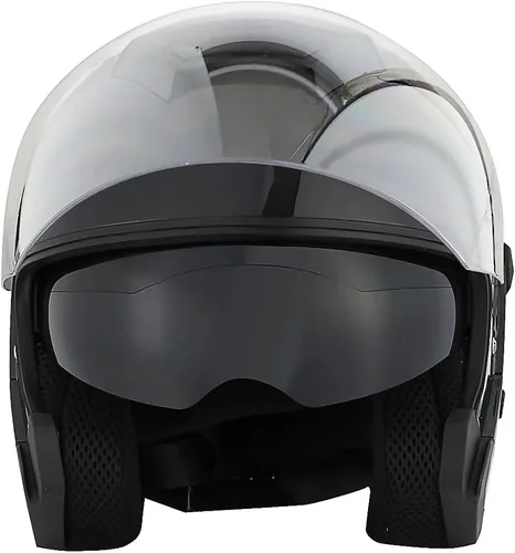 Miniatura 5 de 1Storm Casco de motocicleta abierto para scooter, clásico Knight Bike, lente dual/visera de sol: HJK526