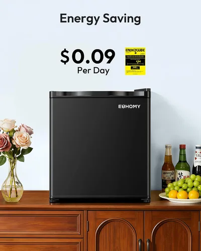 Miniatura 8 de EUHOMY Mini congelador de 1.1 pies cúbicos, encimera, congelador vertical compacto de una sola puerta con puerta reversible, estantes extraíbles