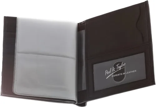 Miniatura 4 de Paul & Taylor Cartera plegable de cuero para hombre, con solapa central, varios