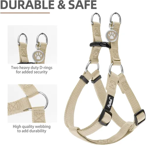 Miniatura 2 de PUPTECK arnés para perro para no jalar, reflejante, ajustable, básico, de nailon, chaleco para cachorro, para caminar al aire libre con etiqueta