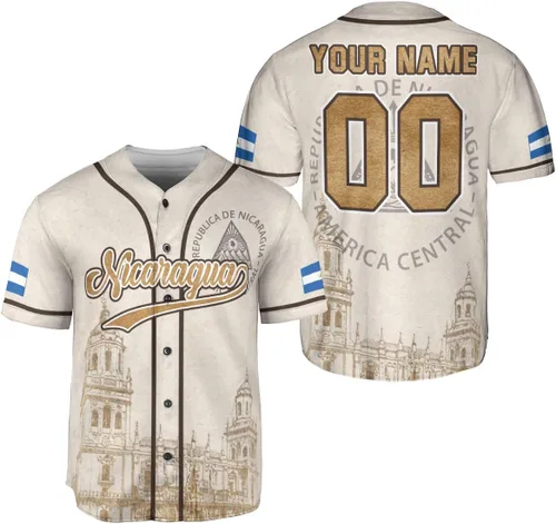 Miniatura 8 de Camiseta de béisbol de Nicaragua personalizada, camiseta de béisbol de Nicaragua personalizada para hombres y mujeres, camisas nicaragüenses