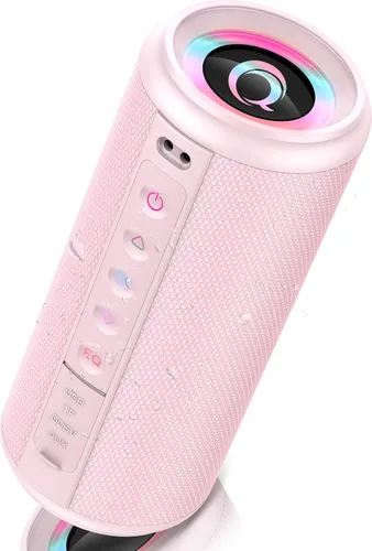 Miniatura 9 de Altavoz Bluetooth portátil, altavoz inalámbrico Bluetooth 5.4 2026 con sonido estéreo HD de 20 W, tiempo de reproducción de 20 horas, luces LED