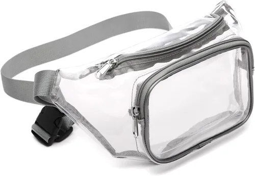 Riñonera Veckle transparente impermeable bonita bolsa de cintura aprobada por el estadio transparente para mujeres y hombres, viajes, playa,