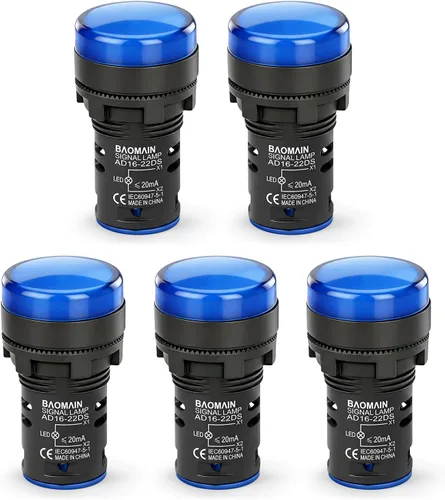 Miniatura 21 de Baomain LED Indicador Piloto Luz Piloto AD16-22D AC 110V 20mA Ahorro de Energía Verde Paquete de 2