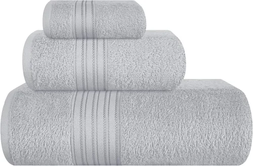 Miniatura 66 de BOUTIQUO Juego de 2 toallas de baño 100% algodón de 28 x 55 pulgadas, toallas de baño grandes ecológicas, compactas, de secado rápido, ligeras, Rosa