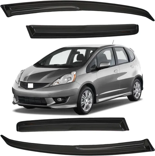 Miniatura 118 de Viseras para ventanas para Mazda 3 Sedán 4 puertas 2004 2005 2006 2007 2008 2009 estilo JDM Mugen, deflector de viento, protector solar y de lluvia