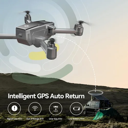 Miniatura 3 de Holy Stone HS440D - Drones con cámara para adultos 4K UHD, peso ligero de 249g con GPS, función de retorno automático, seguimiento, waypoints
