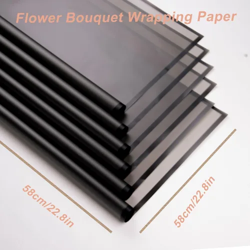 Miniatura 5 de VOWOVOSDAY 20 piezas de papel de regalo de flores, papel de regalo de ramo de flores para el día de San Valentín, suministros de ramo