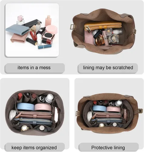 Miniatura 4 de Joqixon Organizador de bolso para bolsas de Picotin 1822, organizador de bolsas de nailon para bolso y bolso, organizador de bolsas de mano con 9