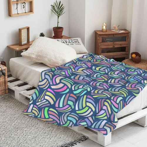 Miniatura 5 de Manta morada con patrón divertido de pelota de golf, ropa de cama suave, cálida y acogedora, manta de franela de vellón de felpa, regalos para niños