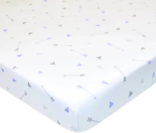 Miniatura 29 de American Baby Company Sábana bajera ajustable para mini cuna 100% algodón natural, de 38" x 24", suave y transpirable, sábana pequeña tipo nido Azul