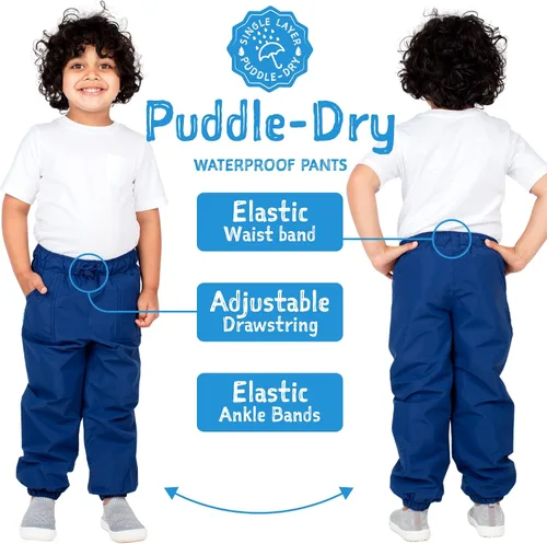 Miniatura 3 de JAN & JUL Pantalones de lluvia impermeables para niños pequeños y niños