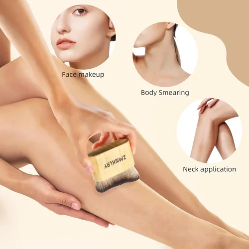Miniatura 2 de Kabuki Brush - Brocha bronceadora y autobronceadora, mejora para maquillaje facial y corporal