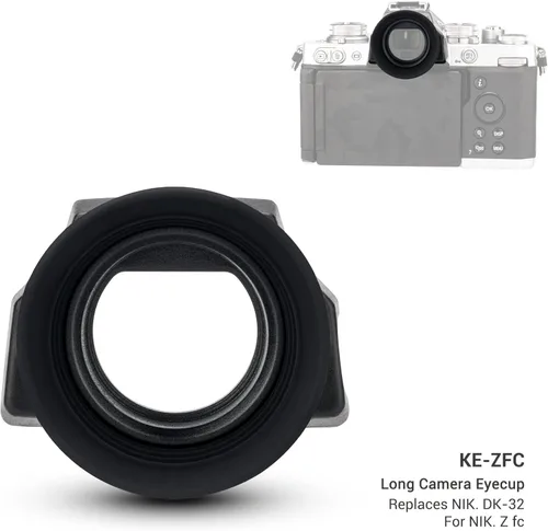 Miniatura 2 de Cubre visor de silicona suave para cámara ocular para Nikon Zfc Z fc, reemplaza al protector de la copa ocular Nikon DK-32