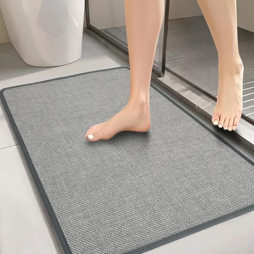 Miniatura 11 de Alfombras de baño, tapetes de baño para baño antideslizantes lavables, secado rápido, absorción de agua, se ajustan debajo de la puerta, ultra