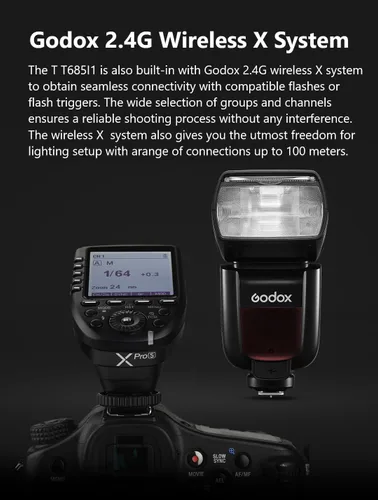 Miniatura 4 de Godox TT685II-C Flash TTL GN60 2.4GHz inalámbrico HSS 1/8000s Speedlite compatible con Canon 7D 6D 60D 50D 600D 500D 500D Versión de actualización