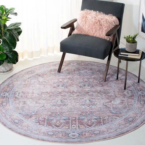 Miniatura 16 de SAFAVIEH Alfombra lavable Tucson Collection - 2'6" x 4', morado y azul, antideslizante y fácil de limpiar, ideal para sala de estar, dormitorio