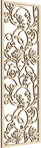Miniatura 161 de 9 3/8"W x 24 3/8"H x 1/4"T Caspio Decorativos Paneles De Pared De Madera De Calado, Roble Rojo rojo (Red Oak)