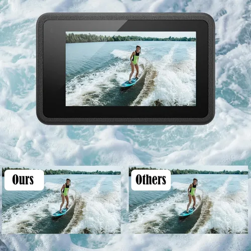 Miniatura 5 de PCTC Protector de pantalla para cámara DJI OSMO Action 4, protector de lente Osmo Action 4 + película de pantalla LCD de vidrio templado + cubierta