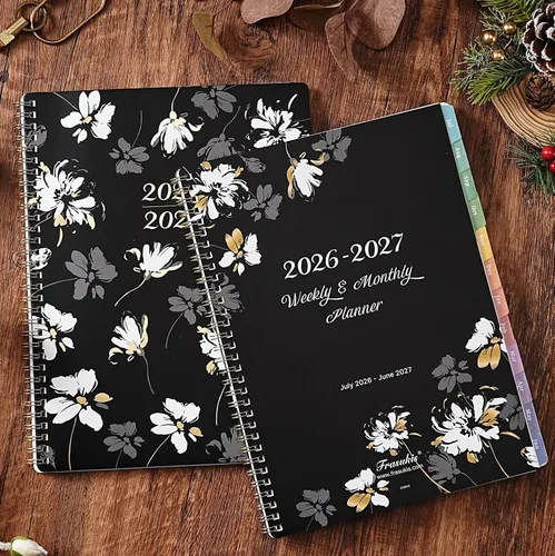 Miniatura 2 de Agenda 2026 – Agenda 2026 semanal y mensual, enero a diciembre 2026, calendario 2026 con pestañas mensuales, cubierta floral