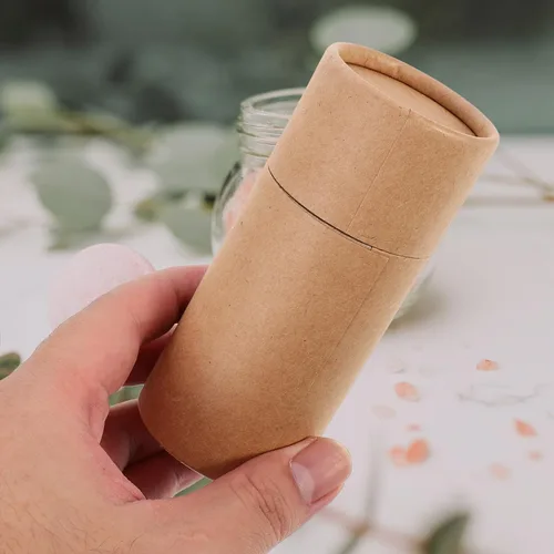 Miniatura 3 de Hemoton 30 cajas de regalo cilíndricas de papel kraft de 5.27 x 6.85 x 2.28 pulgadas, embalaje de cartón para botellas de aceite esencial