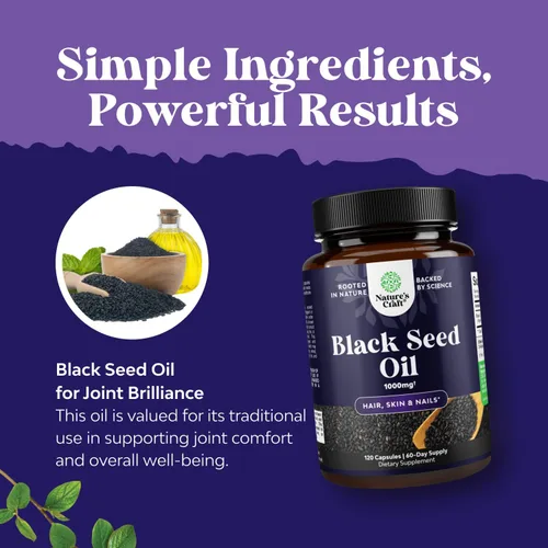 Miniatura 5 de Cápsulas de aceite de semilla negra prensada en frío, cápsulas de aceite de semilla de comino negro vegano Nigella Sativa con Omega 3 6 9