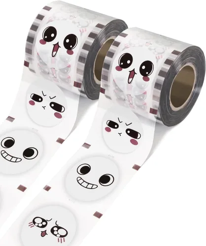 Miniatura 7 de WantJoin Máquina de sellado de tazas 2 rollos de película de sellado de tazas para cafetería, tienda de té con leche, bar, transparente