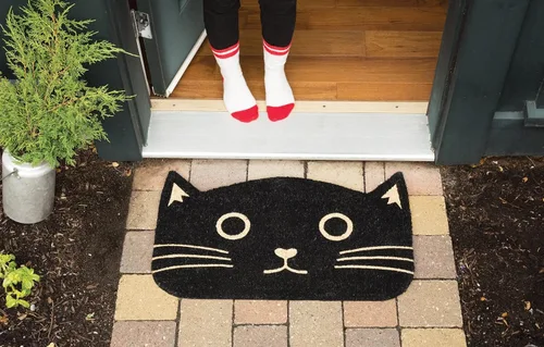 Miniatura 2 de Felpudo Jubilee con forma de gato negro, 1 EA